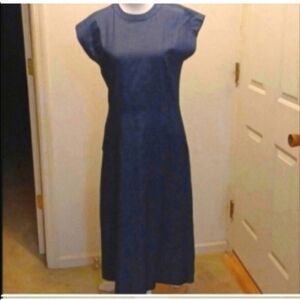 Kal Rieman designer lagenlook sophisticated, quiet luxury modest midi dress XS